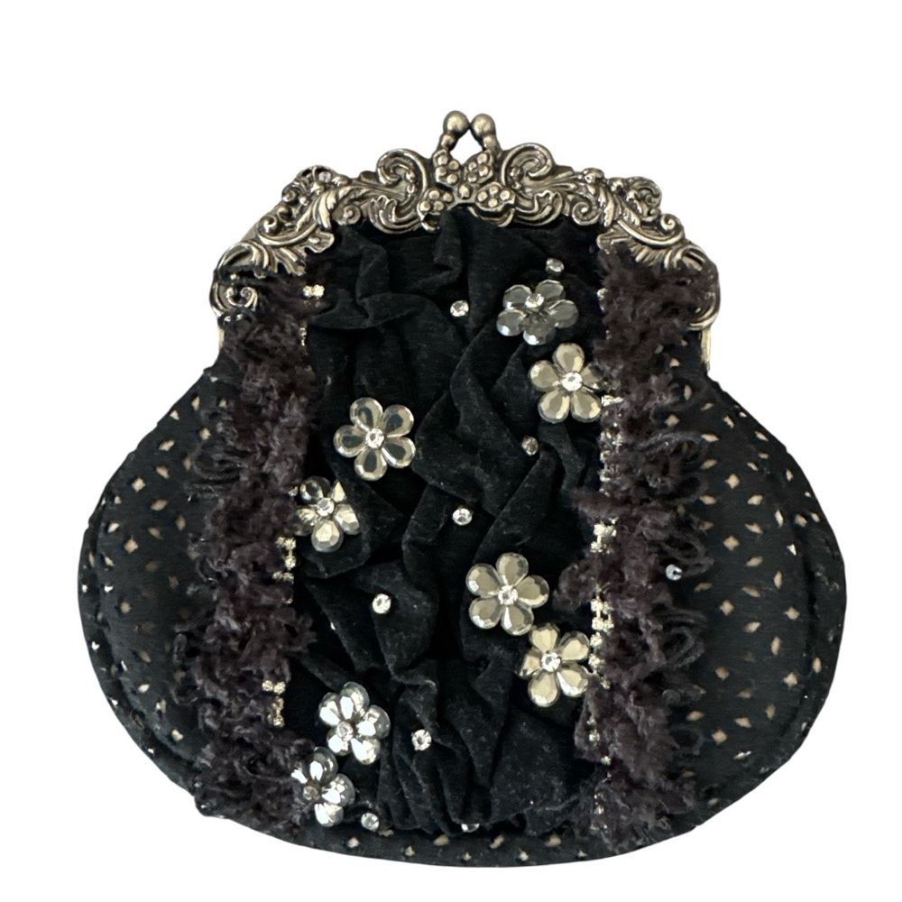 Mary Frances Vintage Black Evening Bag Clutch - Picture 4 of 6